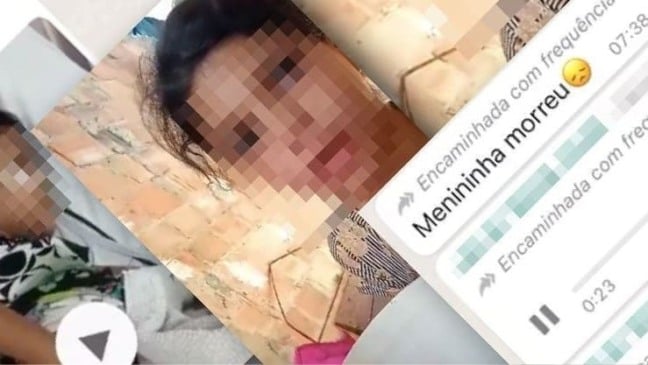 Reprodução de conteúdo falso sobre vacinação infantil (foto: Projeto Comprova)