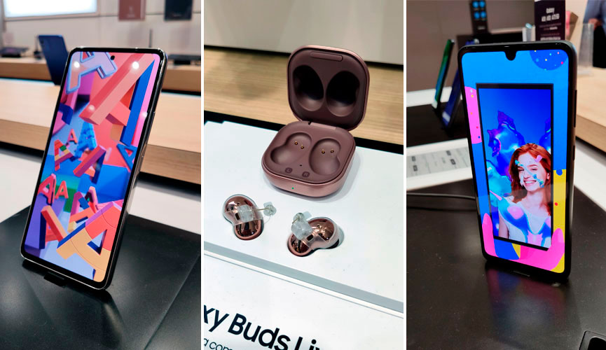 Celulares e fone bluetooth