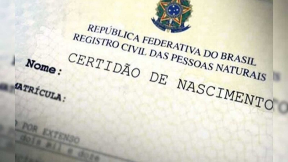certidão de nascimento