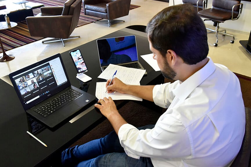 Luiz FFernando em conexão com a Mastercad. (Foto: Divulgação)