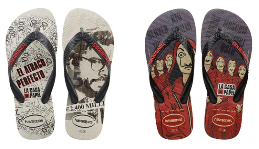 Chinelos inspirados em séries