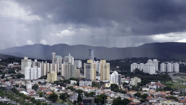 Jundiaí vista de cima com clima frio