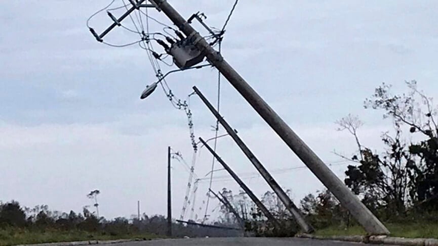 Ciclone bomba que atingiu o Sul em julho trouxe muitos estragos. (Foto: Divulgação / Celesc)
