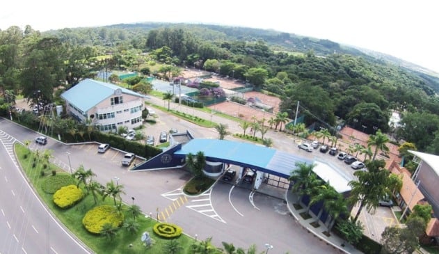 Foto aérea do clube