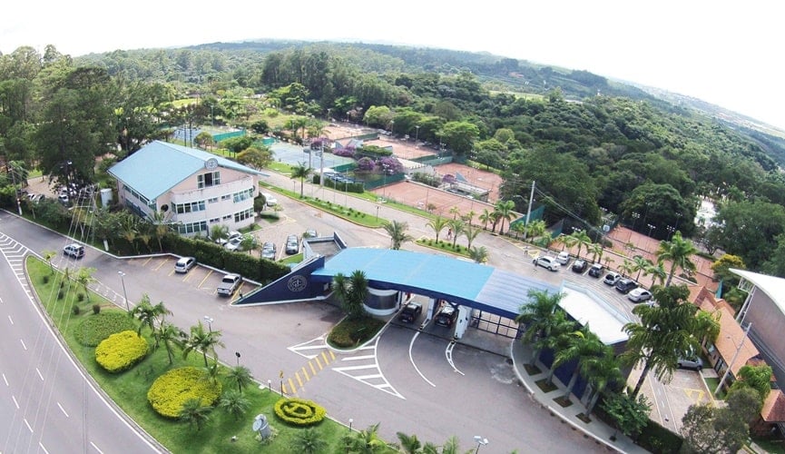 Foto aérea do clube