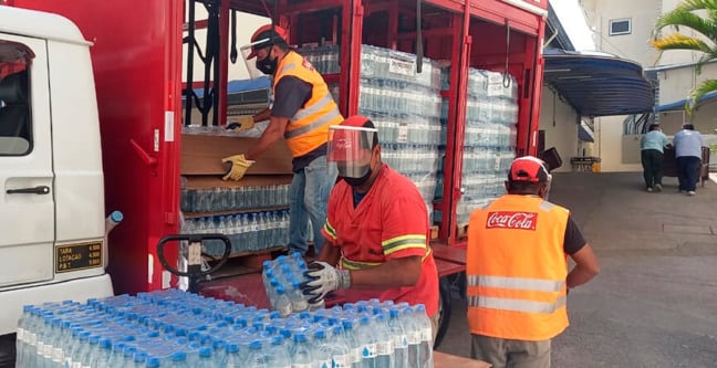 Doação Coca-Cola FEMSA. (Foto: Divulgação)