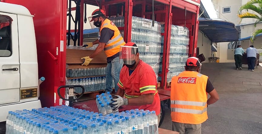 Doação Coca-Cola FEMSA. (Foto: Divulgação)