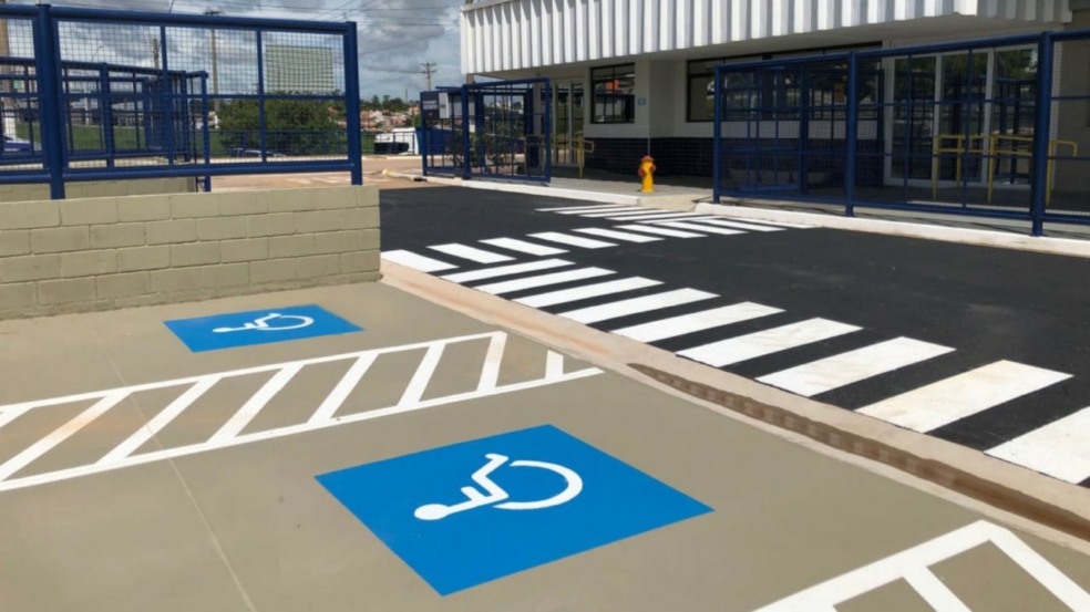 Novo estacionamento acessível do DAE Jundiaí