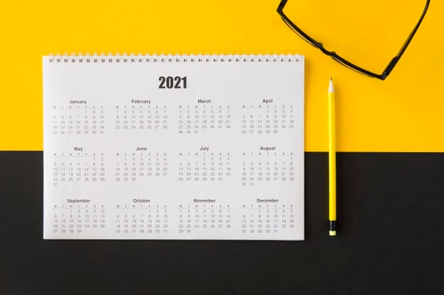 Calendário de 2021