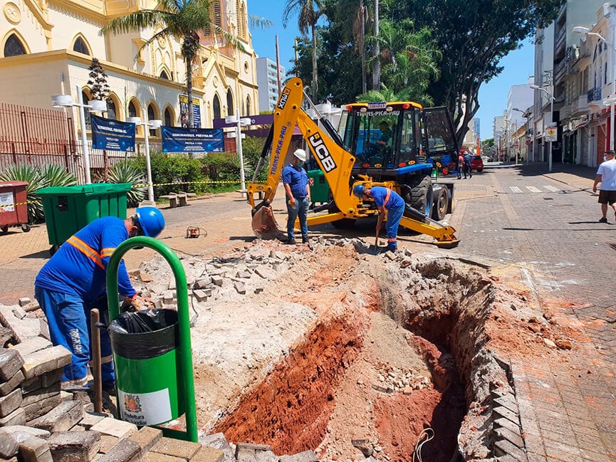 Coleta de lixo subterrâneo. (Foto: Divulgação)