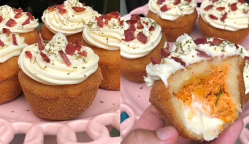 Foto de cupcake de coxinha