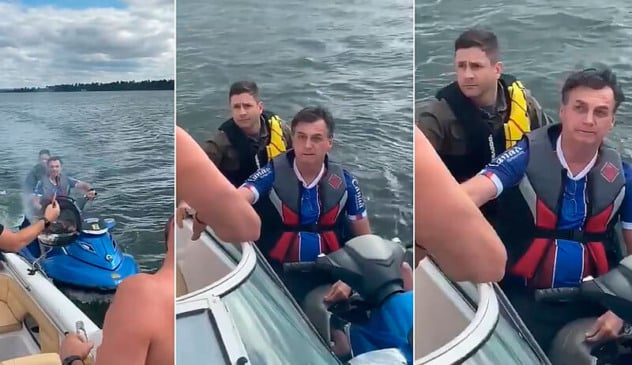 Bolsonaro pilotando jet ski