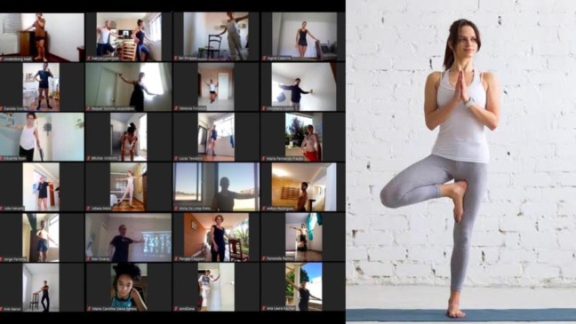 "Na terça, foi uma mistura de ballet com dança contemporânea. Já na quarta-feira foi realizada uma aula de yoga"