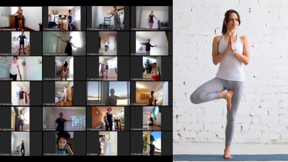 "Na terça, foi uma mistura de ballet com dança contemporânea. Já na quarta-feira foi realizada uma aula de yoga"