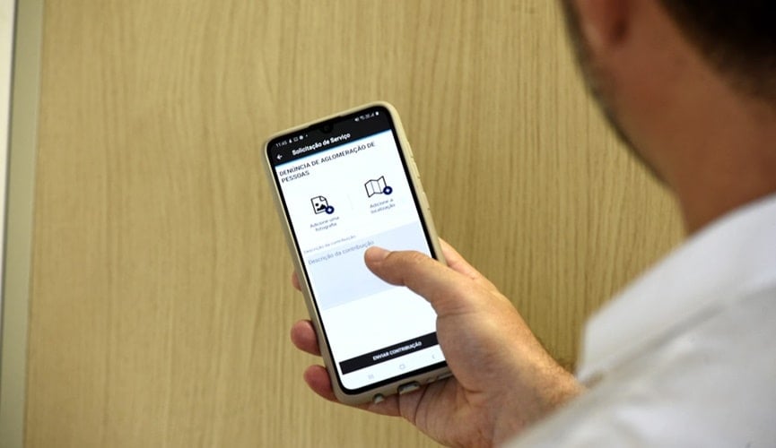 Foto de tela de celular