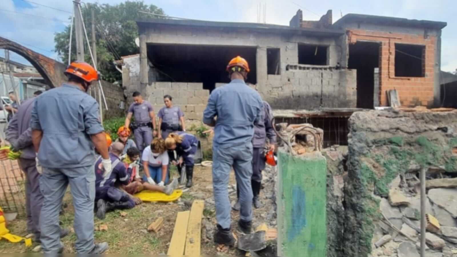 Laje desaba e deixa um ferido em Campo Limpo Paulista