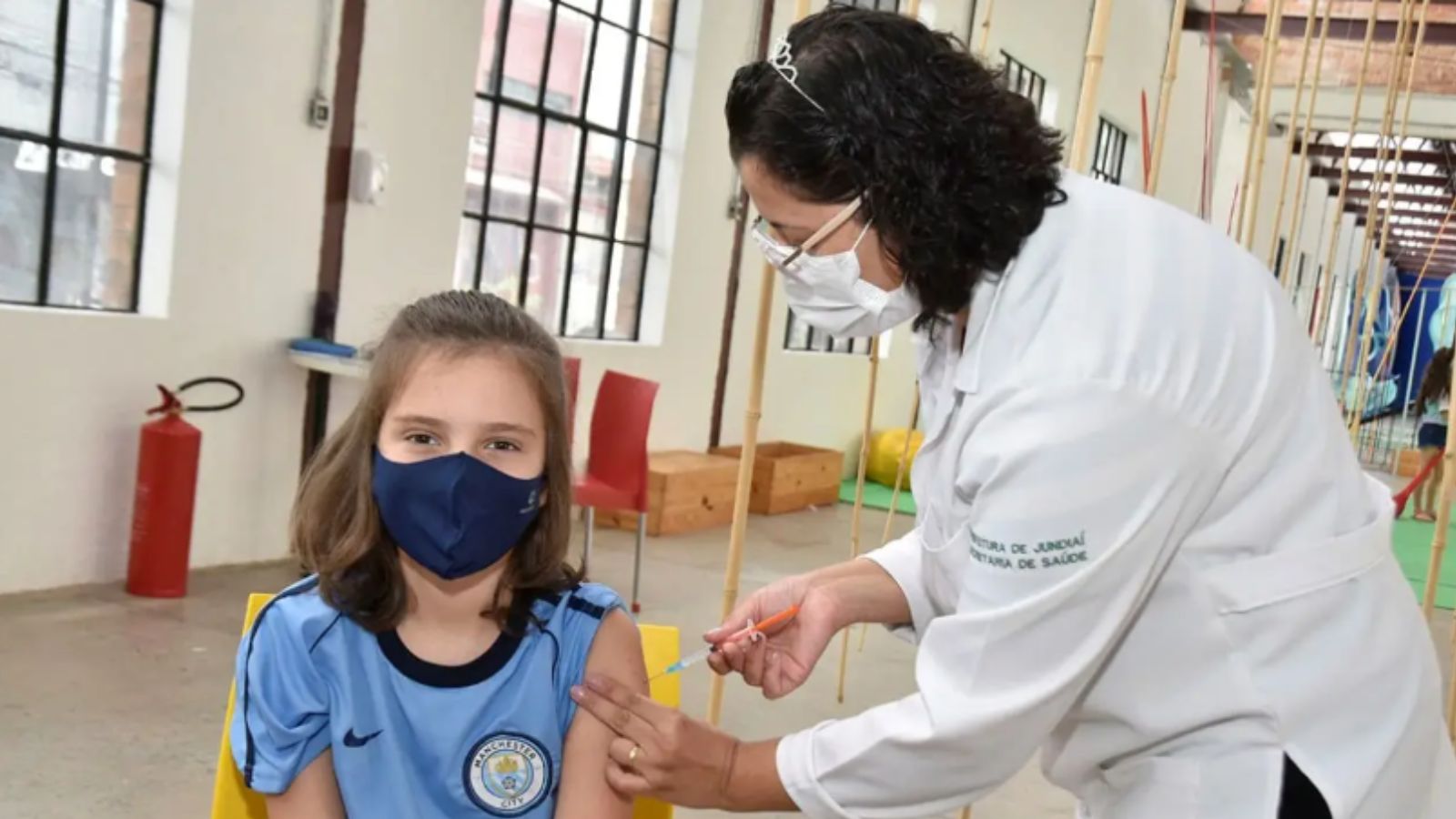 Vacinação em crianças.
