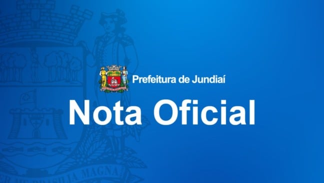 Banner de nota oficial da Prefeitura de Jundiaí