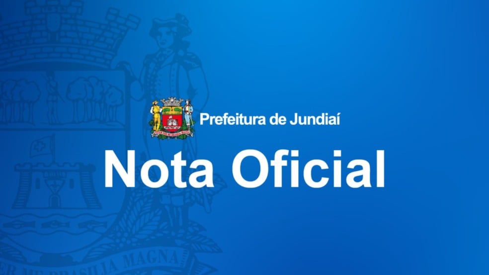 Banner de nota oficial da Prefeitura de Jundiaí