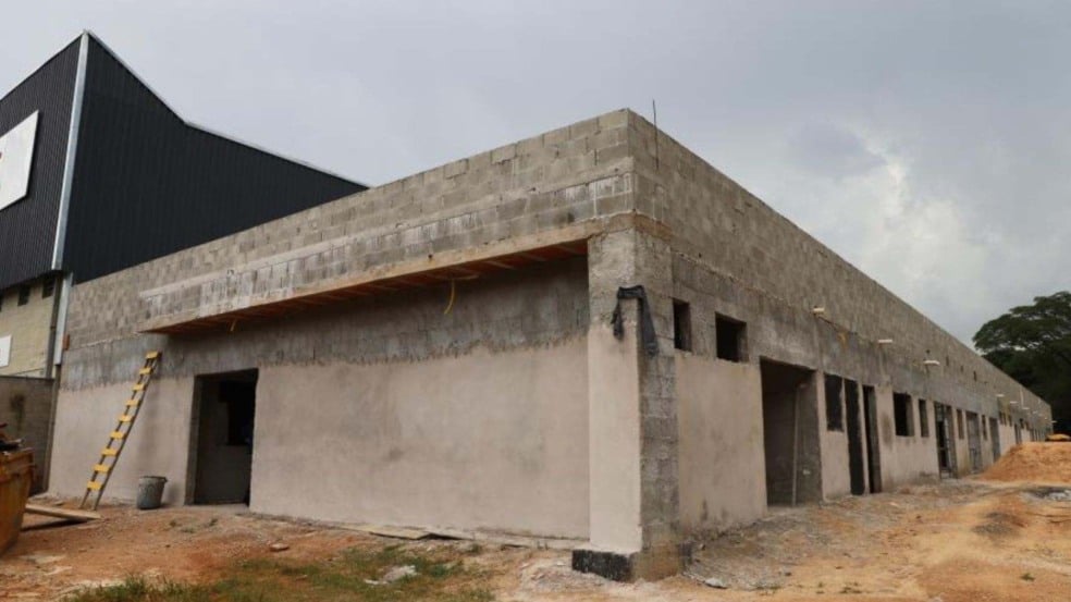 Obra do novo Cemeb em Itupeva.