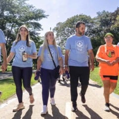 Autoridades de Jundiaí em caminhada.