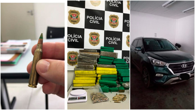 Drogas e munições apreendidas no Champirra. (Foto: Divulgação)