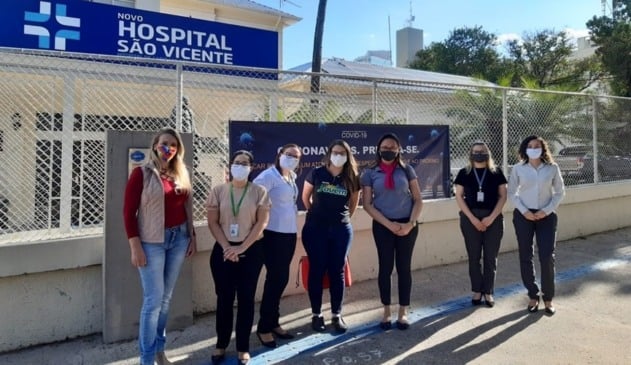 Sicredi faz doação de EPIs ao Hospital São Vicente