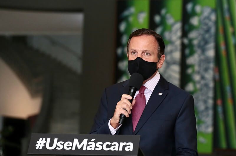 Dória em coletiva anuncia atualização do Plano SP. (Foto: Divulgação)