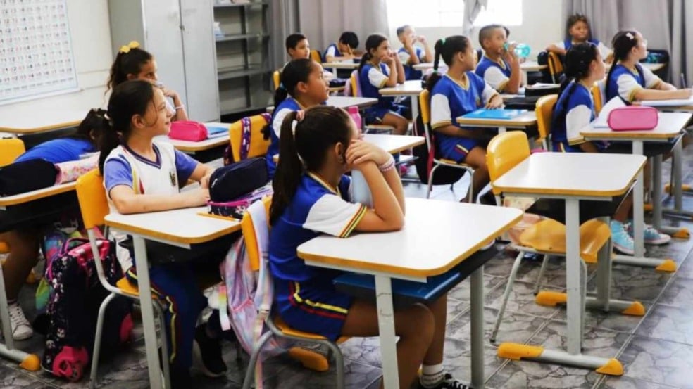 Sala de aula de Itupeva.