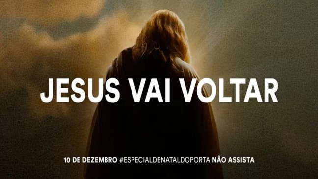 Arte de divulgação do especial de natal de 2020 do Porta dos Fundos