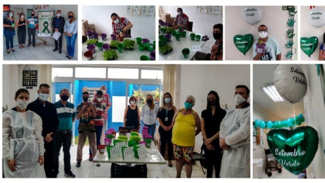 Montagem de fotos de doação da APAE de Jundiaí