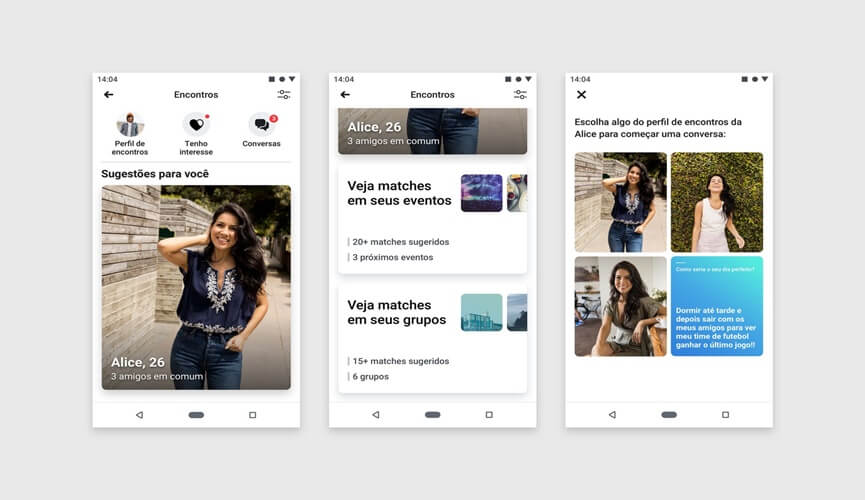 Página do aplicativo