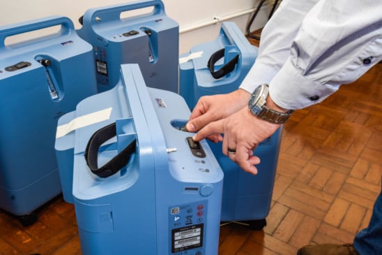 Sete concentradores de oxigênio foram recebidos em Jundiaí para atendimentos Covid