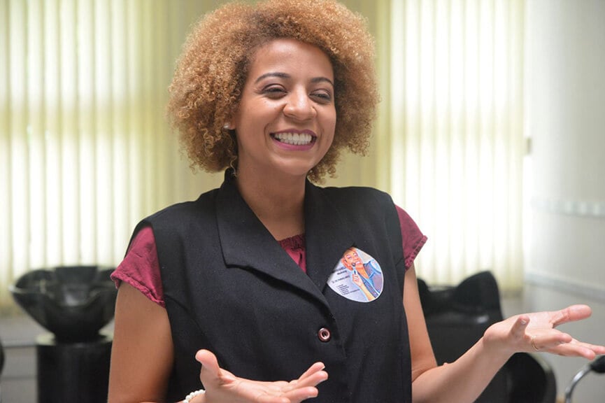 Maquiadora formada no Funss. (Foto: Divulgação)