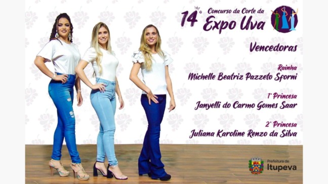 Michelle, Janyelli e Juliana são as eleitas para a Corte da Uva de Itupeva