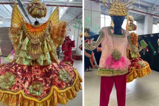 “Fantasia, o Luxo do Samba” traz fantasias, adereços e alegorias. Foto: Prefeitura de Jundiaí