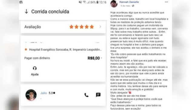 Foto de print do facebook