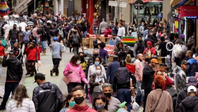 Aglomeração no Brás, em São Paulo