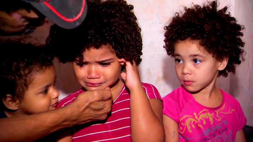 Reportagem sobre a fome pelo Fantástico. (Foto: Reprodução)