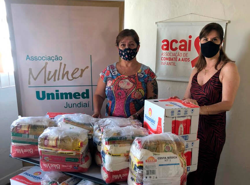 Doação de cesta básica. (Foto: Divulgação)