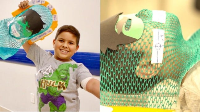 Edgar, de 7 anos, enfrentou tratamento com o reforço do seu super-herói predileto