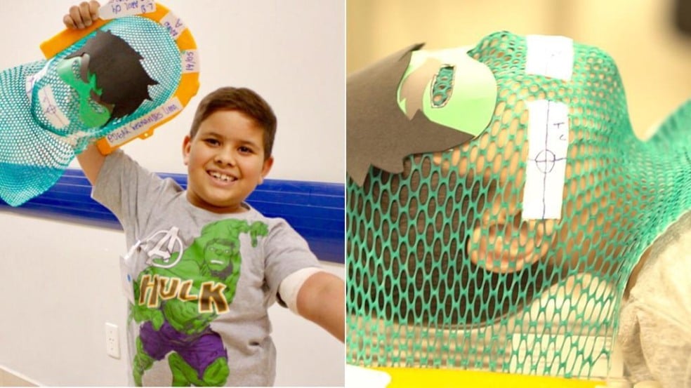 Edgar, de 7 anos, enfrentou tratamento com o reforço do seu super-herói predileto