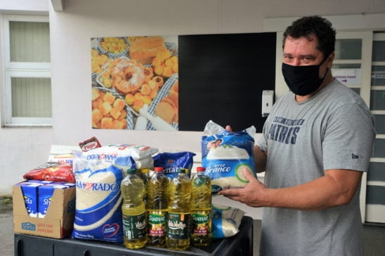 Arrecadação de alimentos em Jundiaí. (Foto: Divulgação)