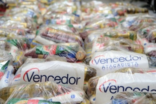 Cestas básicas são doadas por rede supermercadista ao Fundo Social de Jundiaí