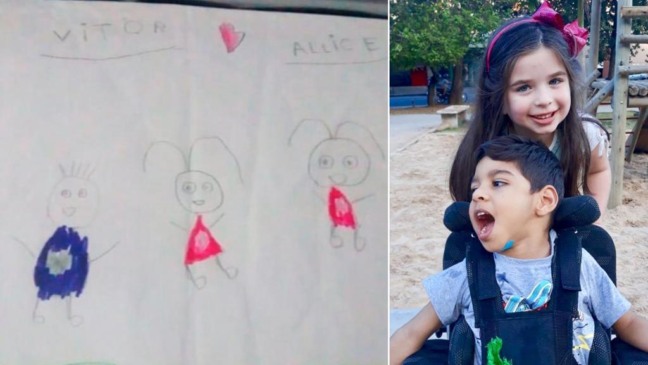 Quando ela me disse que a imagem colorida era o Vitor, fiquei emocionada”, conta a mãe