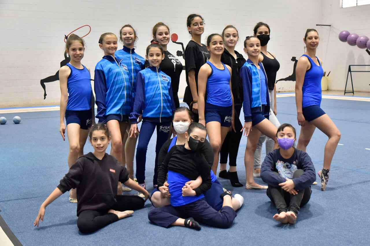 Alunas do PEAMA e atletas do TIME-Jundiaí treinam juntas na Ginástica Rítmica Unificada
