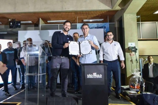 Governador do estado de São Paulo e o prefeito de Jundiaí