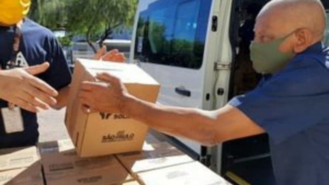 Doações entregues pelo Governo de São Paulo para instuições