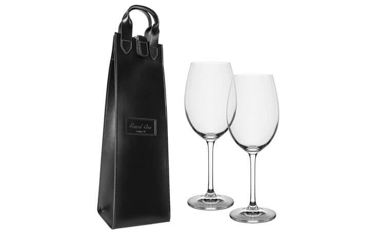Wine bag e par de taças de vinho da marca Grand Cru (Foto: Divulgação)