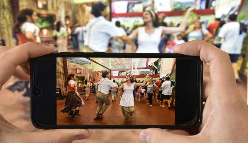 Foto de gravação de celular